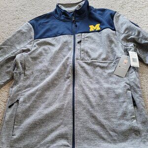 NWT Michigan Wolverines full-zip polyester jacket with zippered pockets size XL